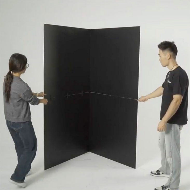 Spectrum V-Flat Master Foldable Rigid Backdrop Reflector (Black & White)