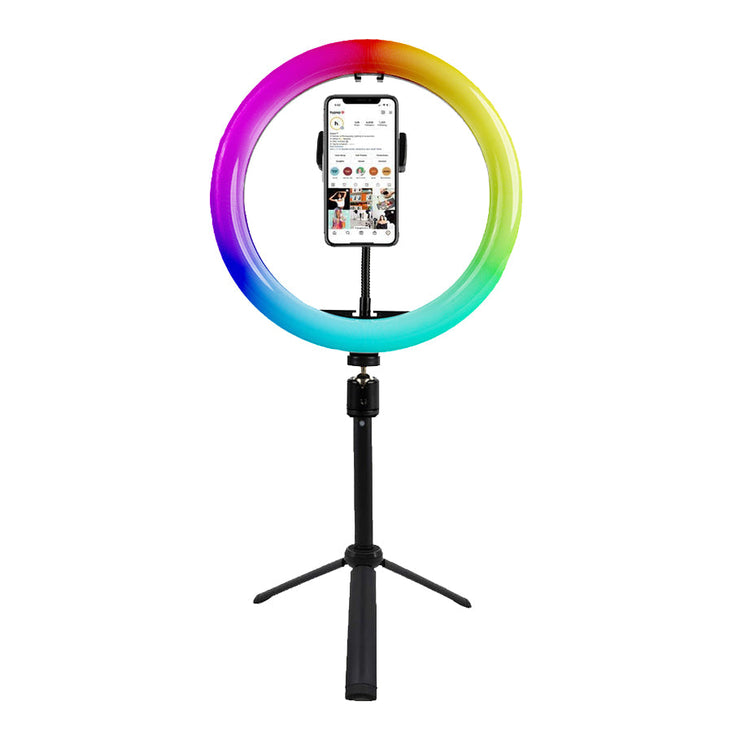 10" / 25cm LED Ring Light Portable Zoom Meeting Desk RGB - Unicorn