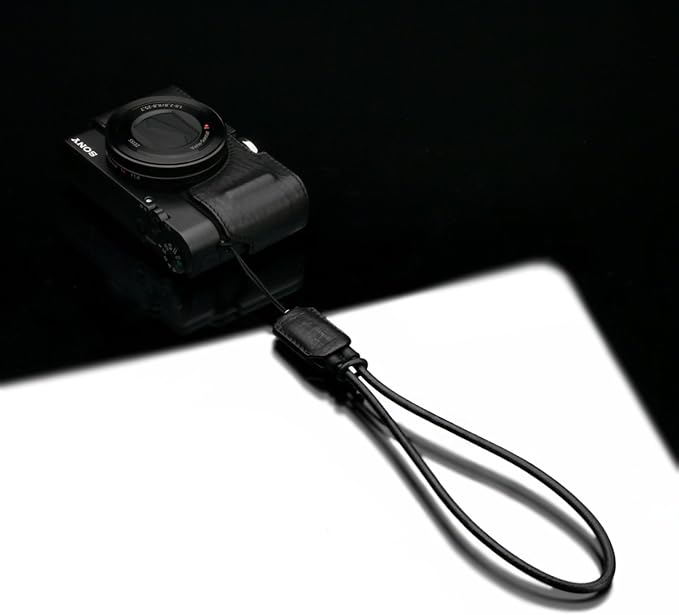 Gariz Mirrorless Black Camera Genuine Leather Wrist Strap XS-WSL1 (String)