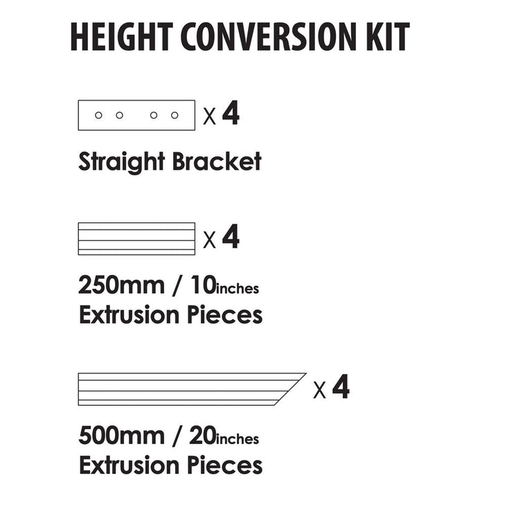 Easiframe® Curved Height Conversion Kit from 2145mm to 2645mm (Conversion Kit Only)