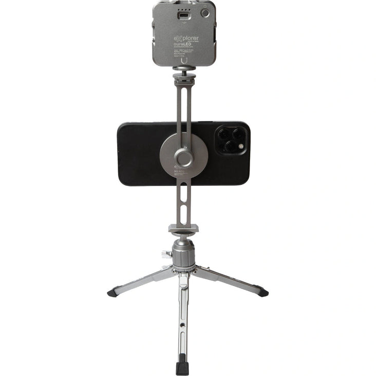 Explorer MX-KIT Magnetic Tripod Phone Mount for MagSafe with Table Top Tripod and LED