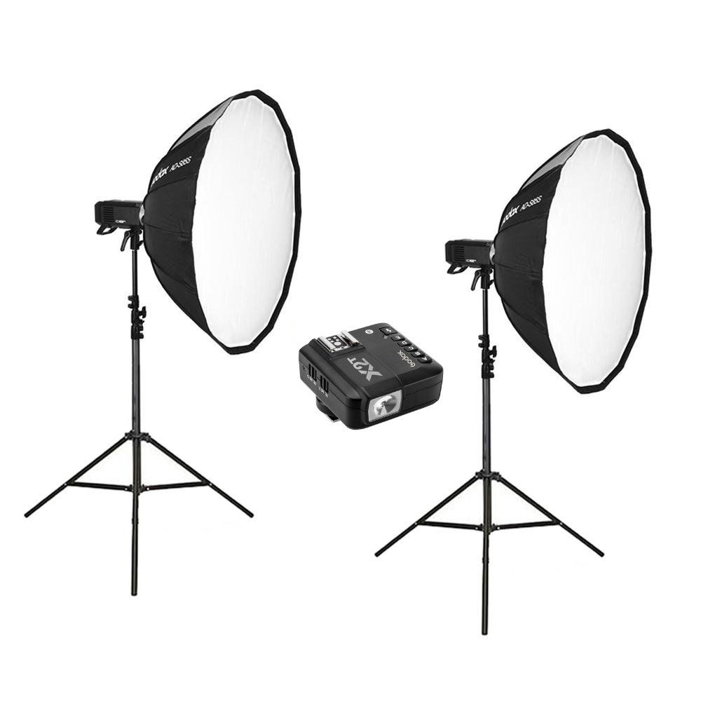 Godox 2x AD400Pro 800W Witstro Portable Strobe Kit with Strobes, Stand