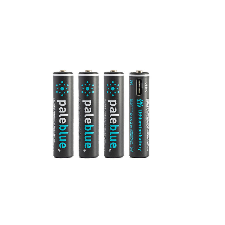 Paleblue AAA Lithium Ion USB-C Rechargeable Batteries (4 Pack)