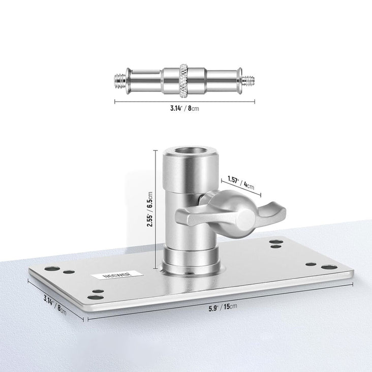 Silver Wall Ceiling Mount with Baby Pin Stud & Screws (10kg Load)