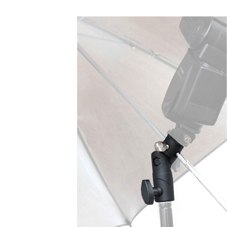 Spectrum Off Camera Flash (OCF) Double Umbrella Kit with Tilt Head for Speedlite (Flash Excluded) - Bundle