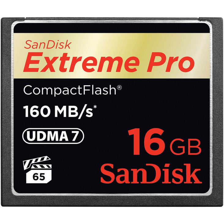 SanDisk EXTREME® PRO COMPACT FLASH® CARDS Read 160MB/s Write Speed 1067
