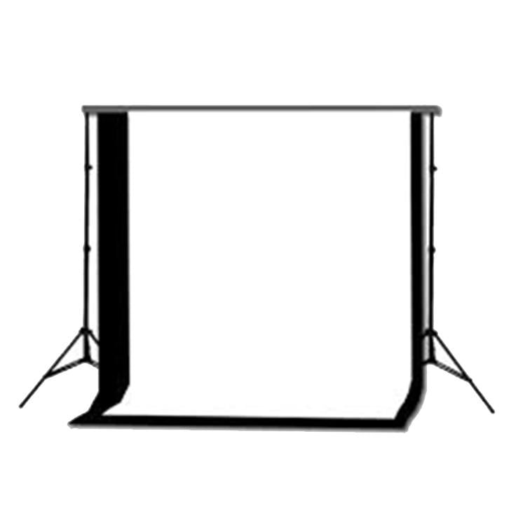 Backdrop Stand & Double Muslin (Black and White) Cotton Backdrop Kit - Bundle