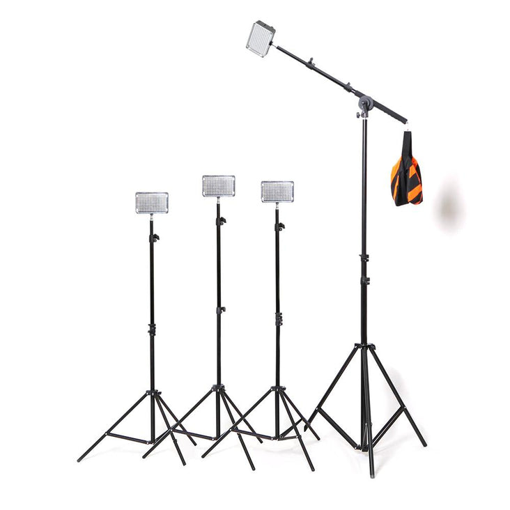 Aputure 4x H198 LED Video Continuous Portable Lighting Kit With Boom (from 1680 lumens at 1m)