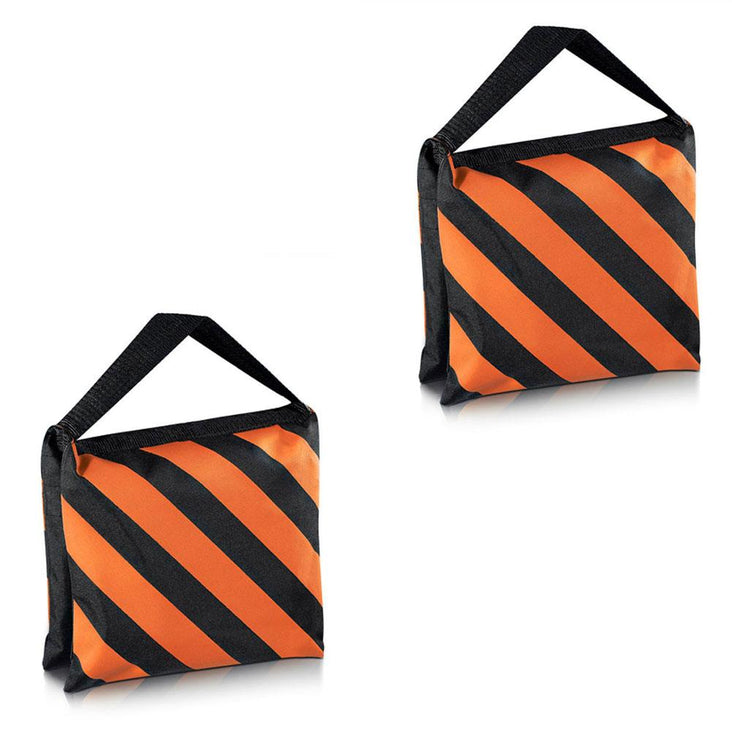 2x Heavy Duty 10kg Rated Orange / Black Sandbag (Empty) - Bundle