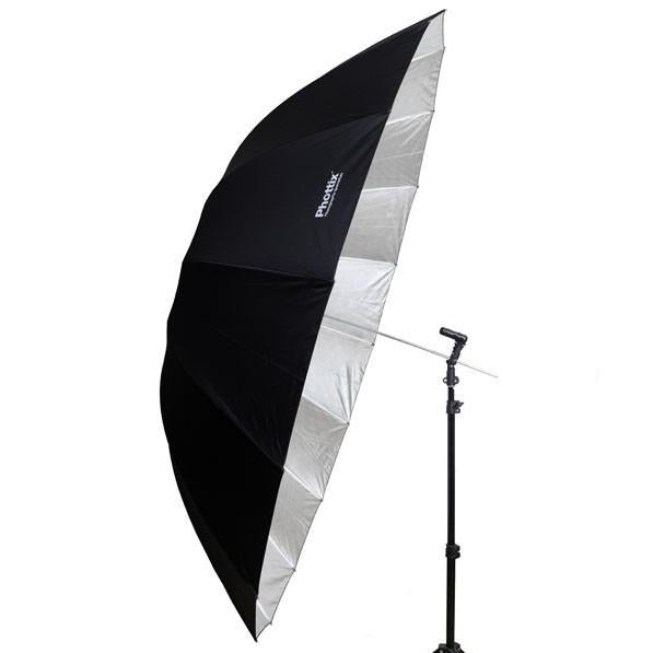 Hypop Professional Large Parabolic Black Silver Reflector Umbrella 140cm