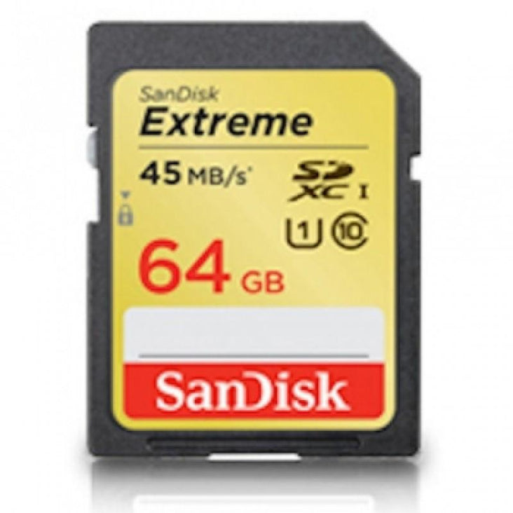 SanDisk EXTREME® CLASS 10 SDHC CARDS Read 45MB/s Write Speed 300x