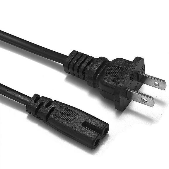 Spectrum Power Lead Cable Cord Male AC to Female - 2m American US Figure 8 Plug