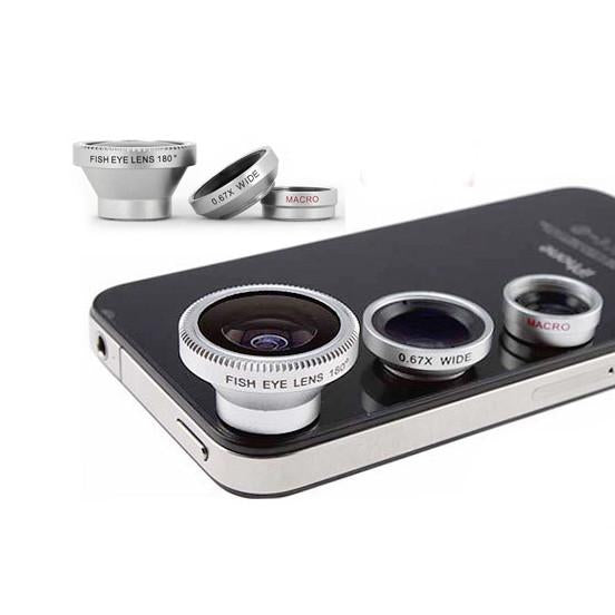 Hypop Universal Smartphone Attachable Camera Lens Mount Set (Fish Eye,Wide Angle & Macro Included)