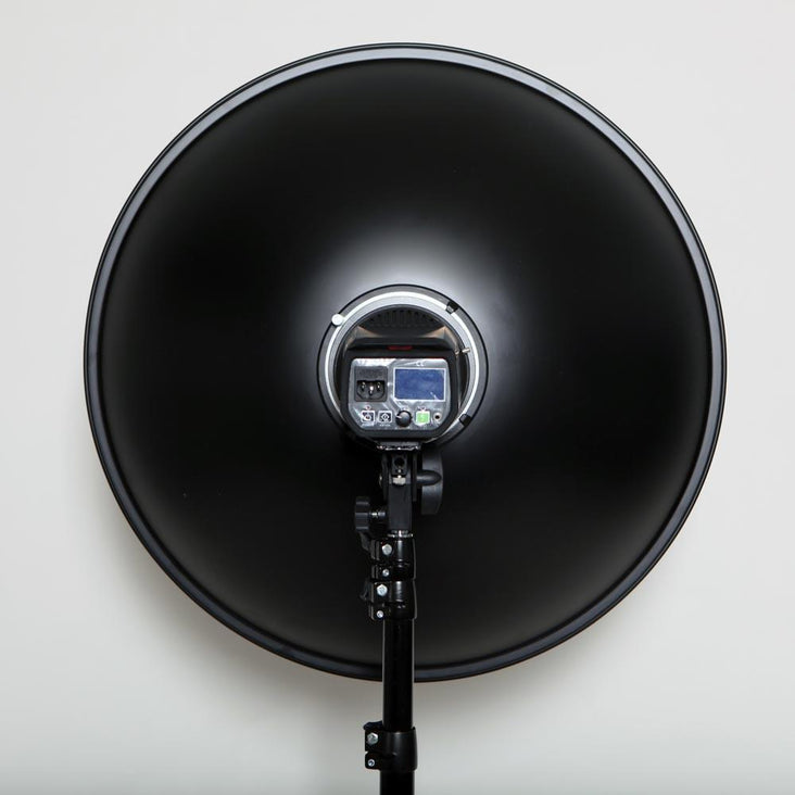 Hypop 22"/55CM Universal Silver Reflector Beauty Dish With Diffuser for Flash Strobes