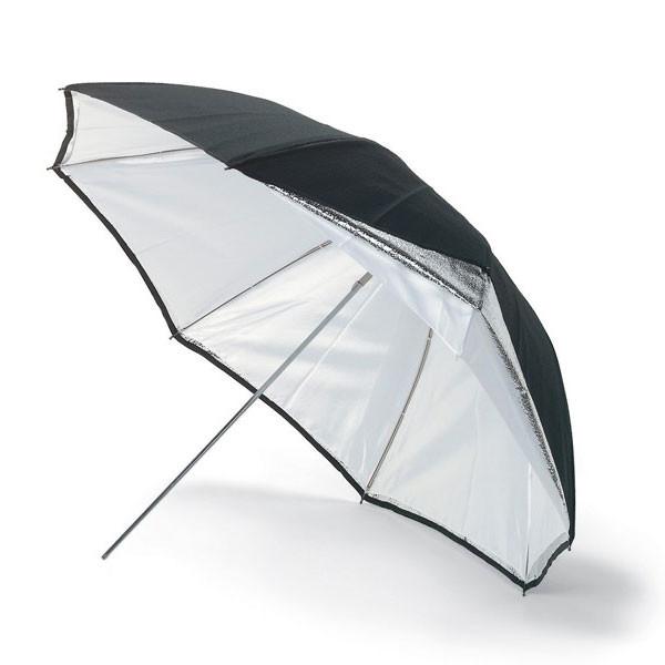 Bowens 2-in-1 Convertible Soft Diffuser White / Silver Reflector Umbrella (90cm / 35.4")