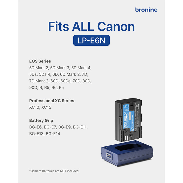 Bronine Canon LP-E6NH / E6N / E6 Camera Battery Charging Plate