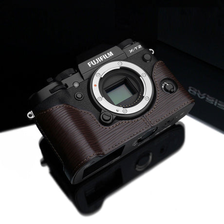 Gariz BL-XT2ABR Leather Camera Half Case Brown for Fujifilm X-T2/X-T3 Fuji X-T2/X-T3