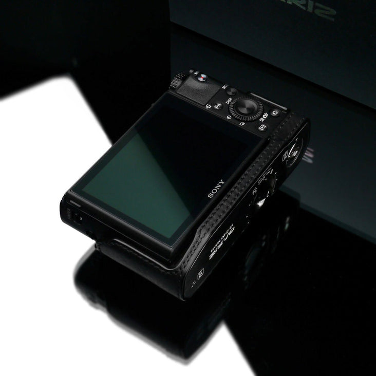 Gariz Sony RX100 MK3 / MK4 / MK5 Black Leather Camera Half Case HG-RX100M3BK