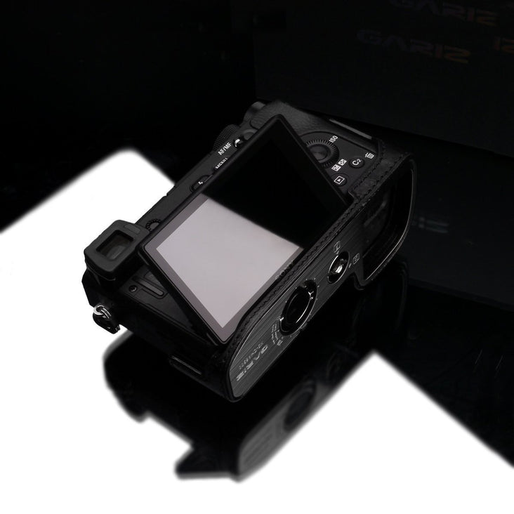 Gariz XS-CHA6300BK Genuine Leather Camera Half Case Black for Sony A6300/A6400