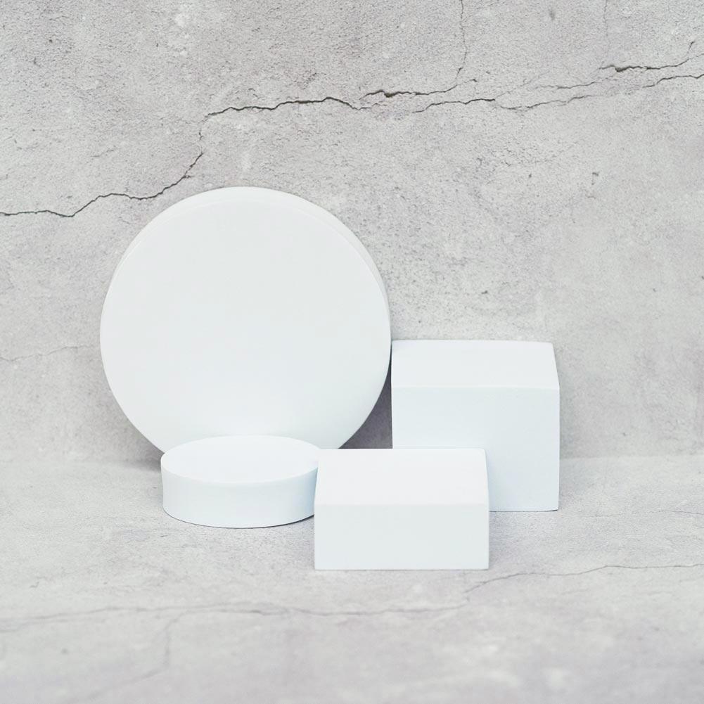Geometric Foam Styling Props For Photography - Polar White 4 Pack | Hypop