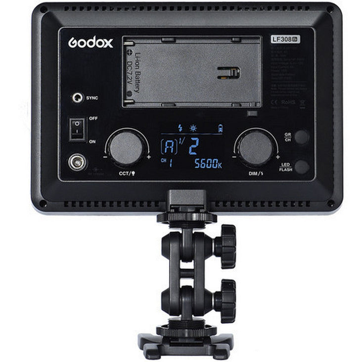 Godox LF308Bi 3300-5600K LED Video Light with Flash Sync