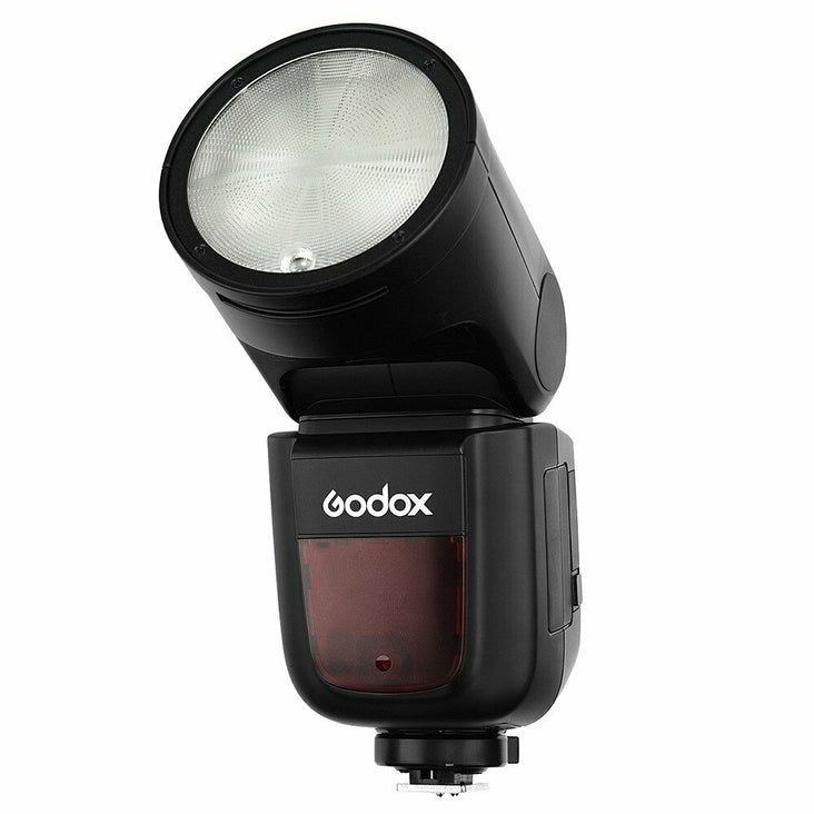 Godox V1-P Round Head Flash for Pentax + AK-R1 Accessory Head Kit - Bundle