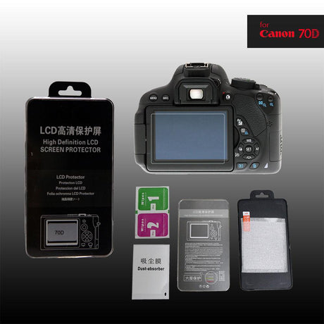 LCD Premium Tempered Glass Screen Protector for Canon 70D