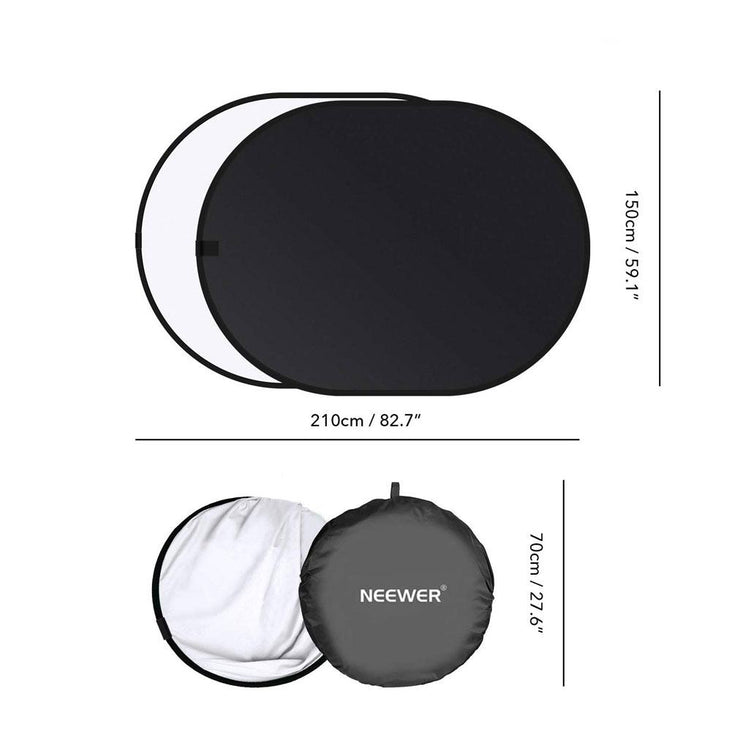 Neewer Black/White Reversible Collapsible Backdrop (150cm x 200cm)
