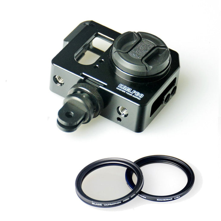Kamerar Pico Cage with Thin Premium UV & CPL Filters for GoPro Hero Camera