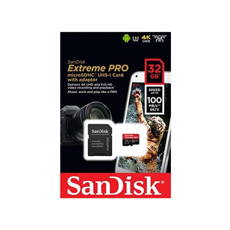 SanDisk Extreme Pro 32GB microSDHC U3 Memory Card