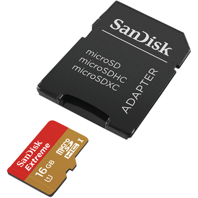 SanDisk EXTREME®MICRO SDHC CLASS 10 CARDS Read 45MB/s Write Speed 300x