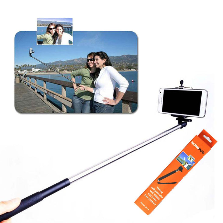 Universal Monopod Extendable Selfie Stick for Smartphones (iPhone, Samsung Galaxy, Google Nexus, HTC)