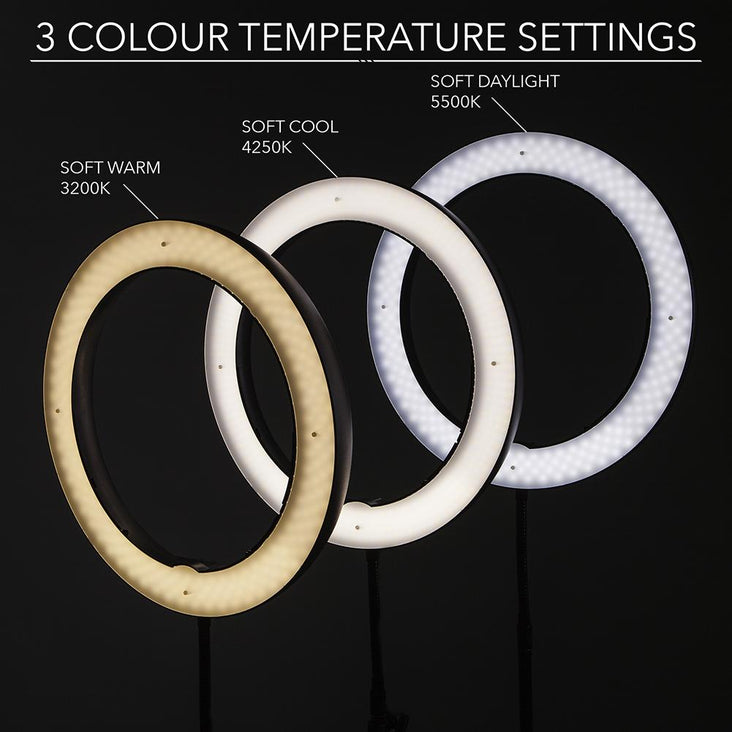 Spectrum Aurora Gold Luxe II with 9" Crystal Luxe Complete Ring Light Desk Kit