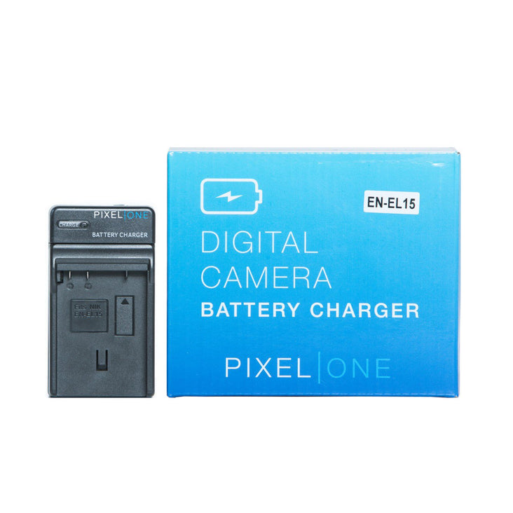 Pixel One MH-25A Battery Charger for Nikon EN-El15 D7000/D800/D600/D7100
