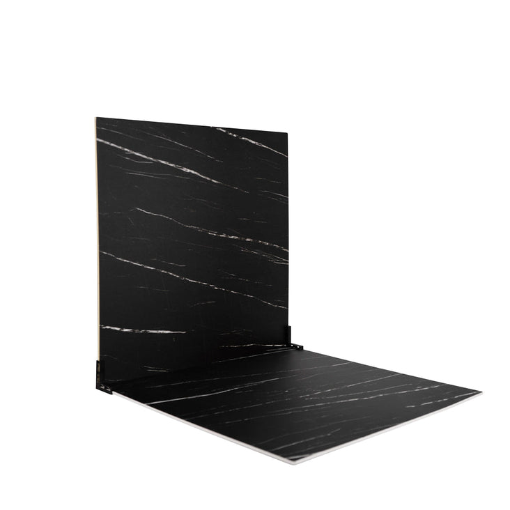 ProBoards Flat Lay Photography Rigid Black & White Marble Backdrop - Tamarama (60cm x 60cm) (EX-DEMO)