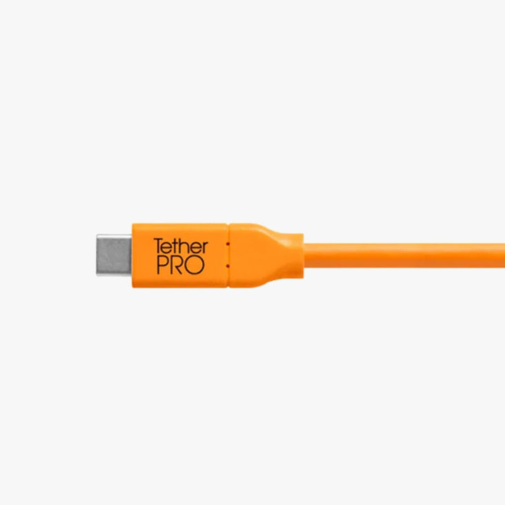 Tether Tools TetherPro USB-C to USB 2.0 Micro-B 5-Pin 4.6m Hi-Vis Orange (OPEN BOX)