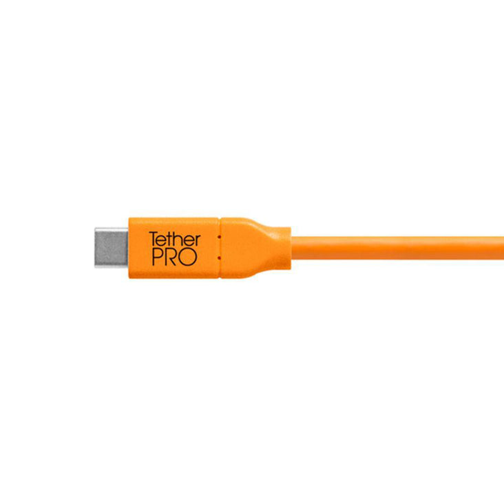 Tether Tools TetherPro USB-C to USB 2.0 Mini-B 5-Pin 4.6m Hi-Vis Orange