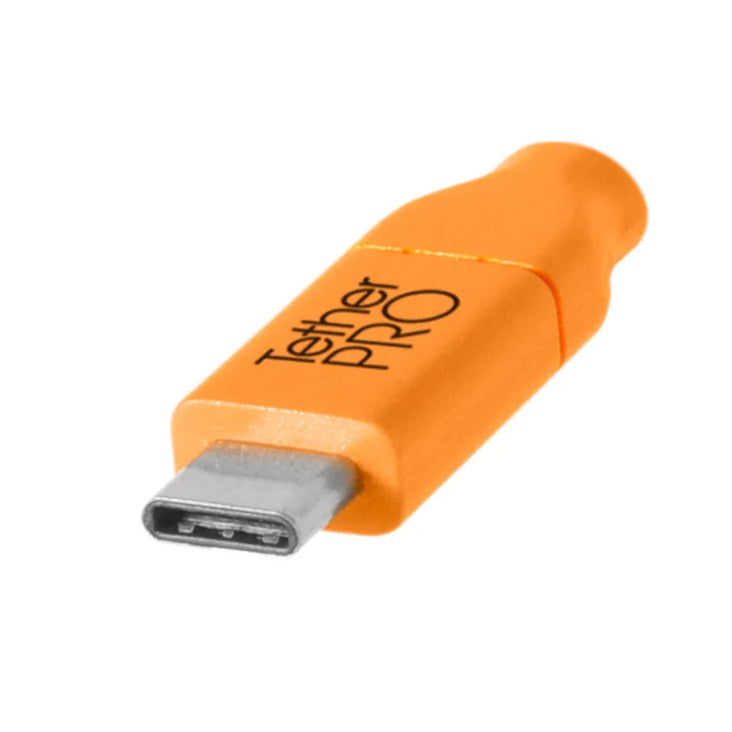 Tether Tools TetherPro USB-C to USB 2.0 Mini-B 8-Pin 4.6m Hi-Vis Orange