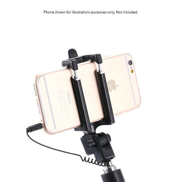 Black Extendable 2x Selfie Stick (Android iOS/ iPhone 6 6S 7 Plus) - Bestie Bundle