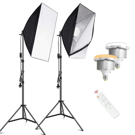 Volkwell Dual LED Bi-Coloured Dimmable Softbox Set with Remote (DEMO STOCK)