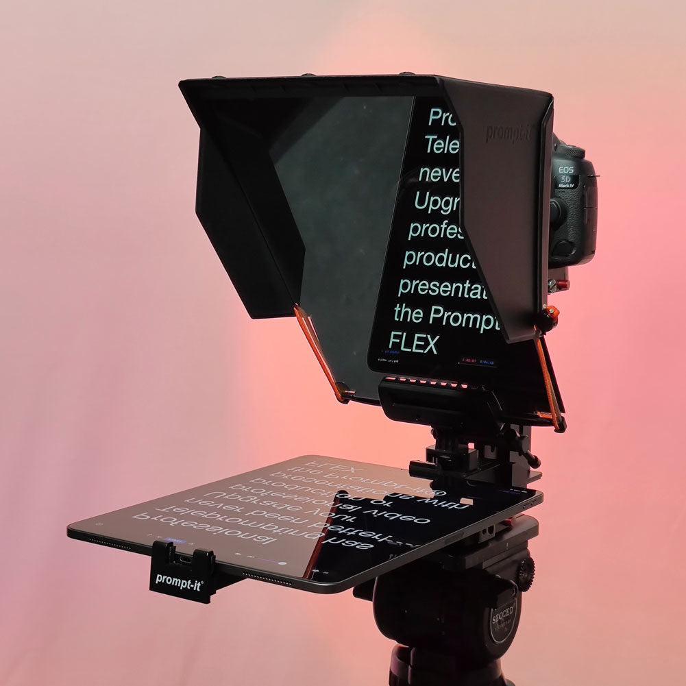 Prompt-it® FLEX 2-in-1 Teleprompter On-stage / On-camera with Mount – Hypop