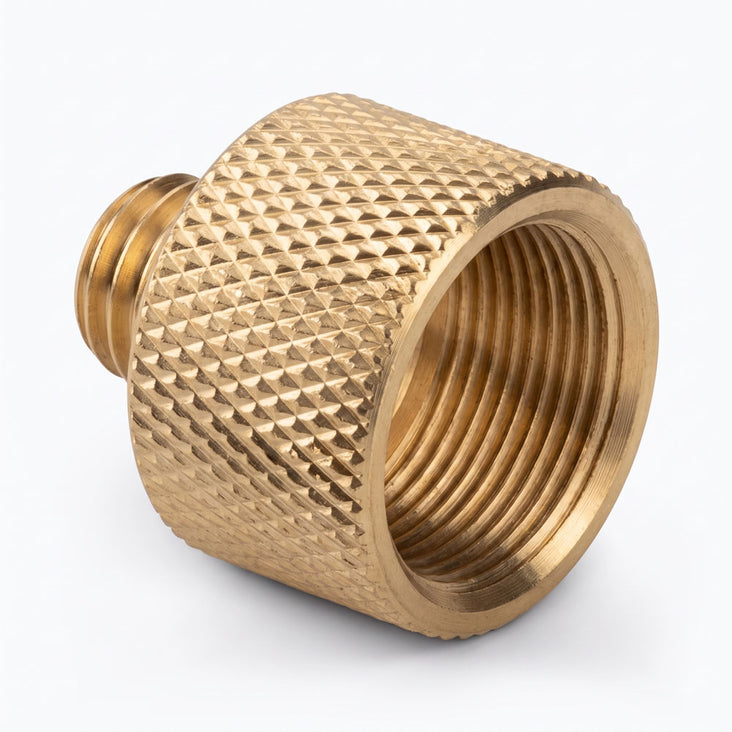 5/8" Female to 3/8" Male Thread Adapter Converter Screw - Gold