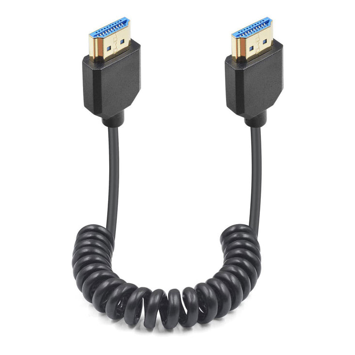 8K HDMI to HDMI Coiled Cable – HDMI 2.1, Dynamic HDR, 48Gbps (1.2m / 4ft)