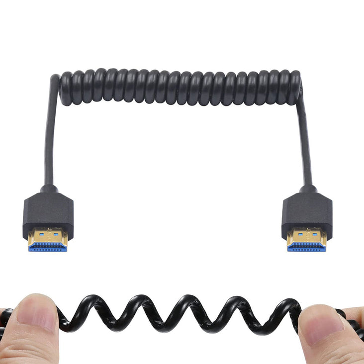 8K HDMI to HDMI Coiled Cable – HDMI 2.1, Dynamic HDR, 48Gbps (1.2m / 4ft)