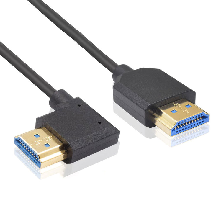 8K HDMI to Right-Angle HDMI 2.1 Ultra-Thin Coiled Cable (1.2m / 4ft)