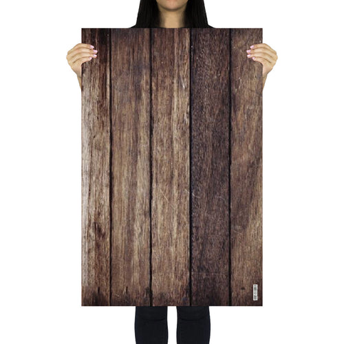 Flat Lay Instagram Backdrop - 'Eveleigh' Brown Wooden (56cm x 87cm)
