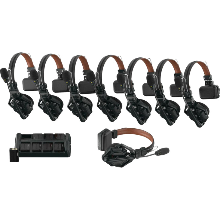 Hollyland Solidcom C1 Pro-8S Full-Duplex ENC Wireless Intercom System with 8 Headsets (1.9 GHz) with Hub Base