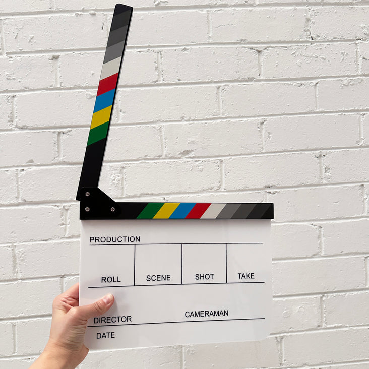 Director’s Acrylic Production Slate Clapperboard