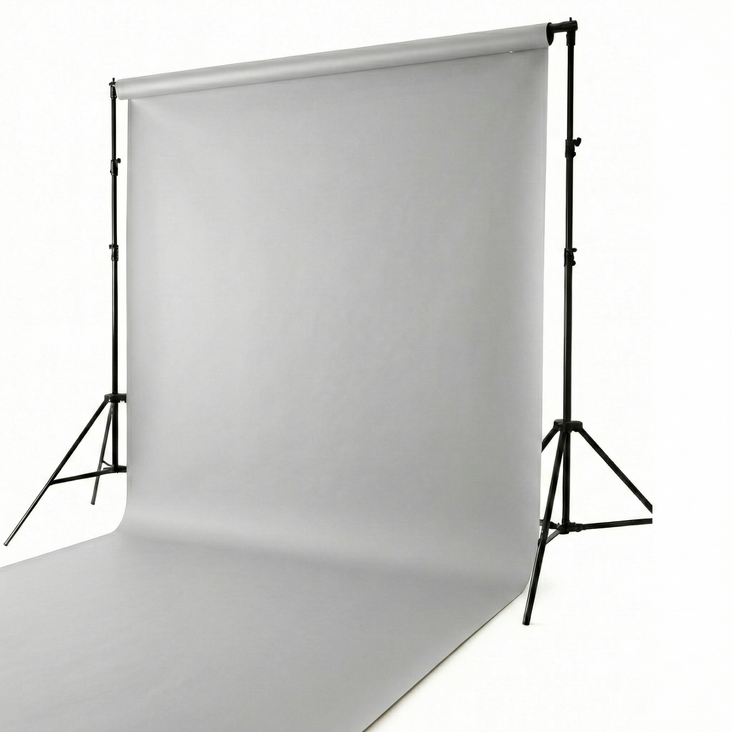 Spectrum Vinyl Heavy Duty 2.7m x 6m Photography Backdrop - Jet Lag Grey