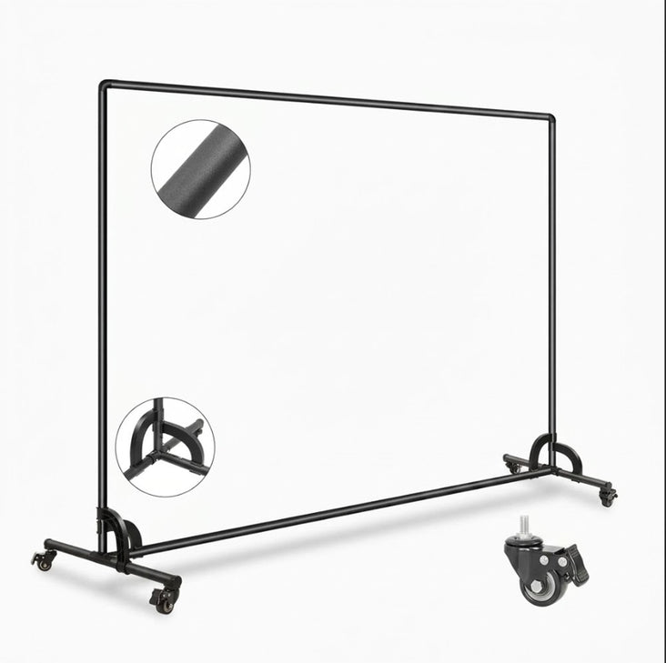 Movable 2.1m x 3m Green Screen Backdrop Kit with Castor Wheels